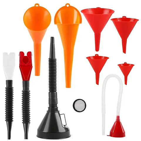 Car Oil & Coolant Funnel Set – 8 or 11 Pieces