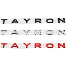 TAYRON Rear Boot Letter Badge – Metal Adhesive Emblem – main product view