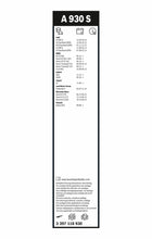 Bosch Aerotwin A930S Front Wiper Blade Set 600/475mm – 3397118930