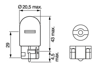 Bosch Pure Light W21W 12V 21W W3x16d Bulb 1987302251 YY04500889200 Genuine Quality New