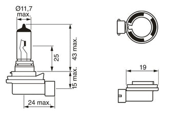 Bosch Pure Light H8 12V 35W PGJ19-1 Bulb Fits BMW Headlight Fog Lamp Genuine Quality New