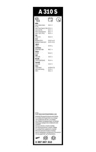 Bosch Aerotwin A310S Front Wiper Blade Set 650/475mm – 3397007310