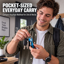 4 in 1 Keychain Multi Tool Screwdriver Bottle Opener Carabiner Clip Gift for Dad
