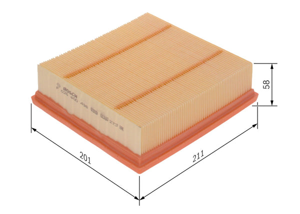 Air Filter fits VAUXHALL CORSA E 1.4 14 to 19 Bosch 13442297 30932998 13452141